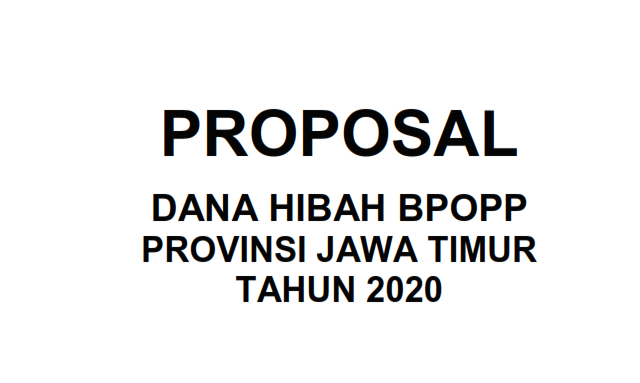 Contoh Proposal BPOPP Madrasah Aliyah